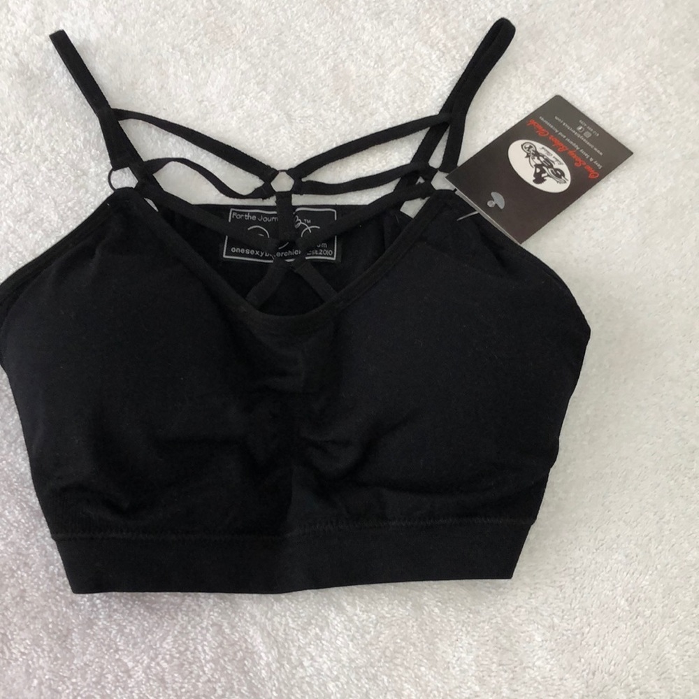 One Sexy Biker Chick high neck spider bra